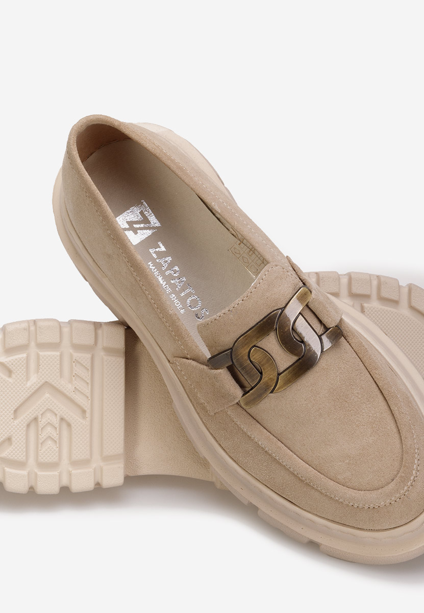 Mocassini pelle Haza V4 beige