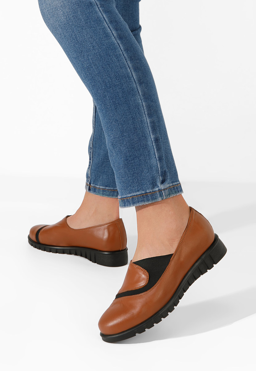 Scarpe basse donna pelle Janora camel