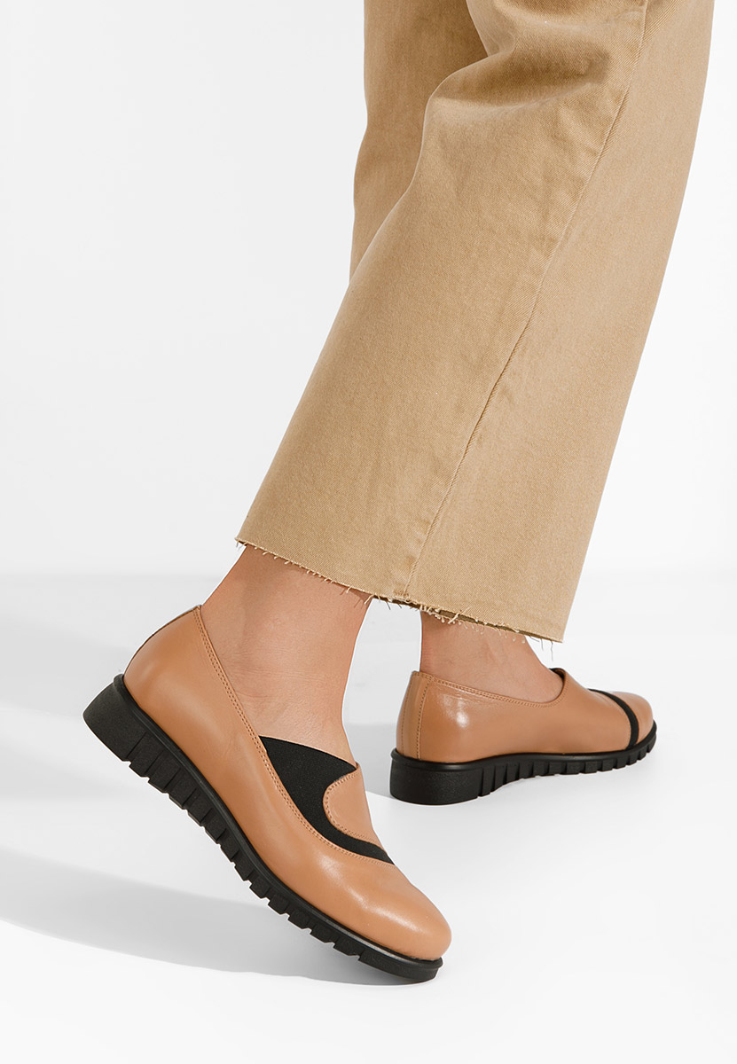 Scarpe basse donna pelle Janora marrone