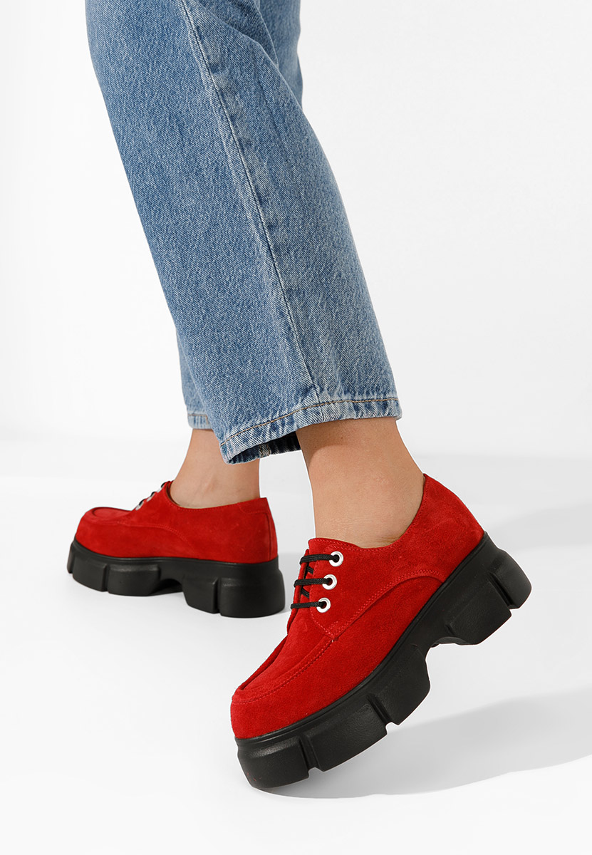 Scarpe basse donna pelle Catarina Rosso