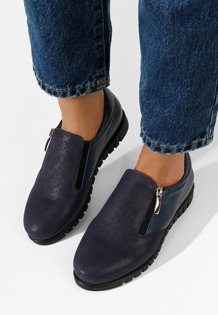 Scarpe basse donna pelle Isola Blu marine