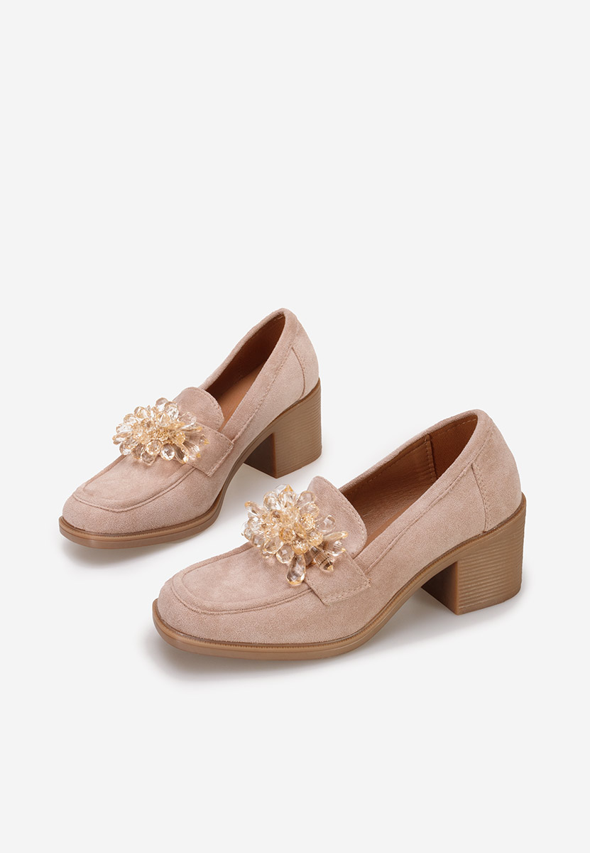 Mocassini con tacco Ermela Camel