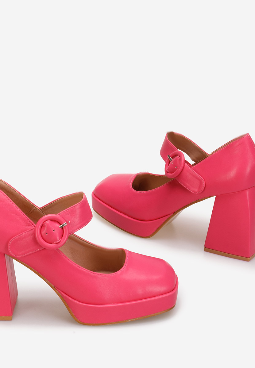 Décolleté tacco largo Lavosa Fucsia