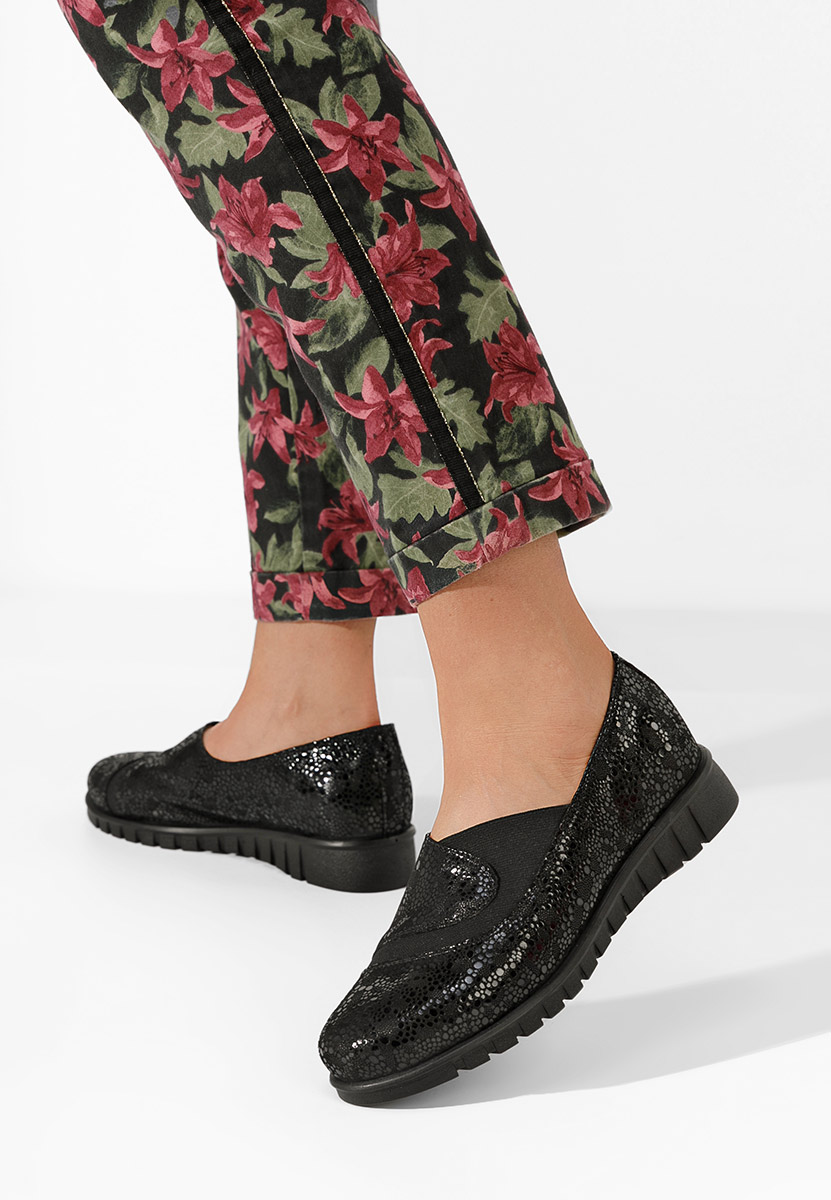 Scarpe basse donna pelle Janora V3 nero