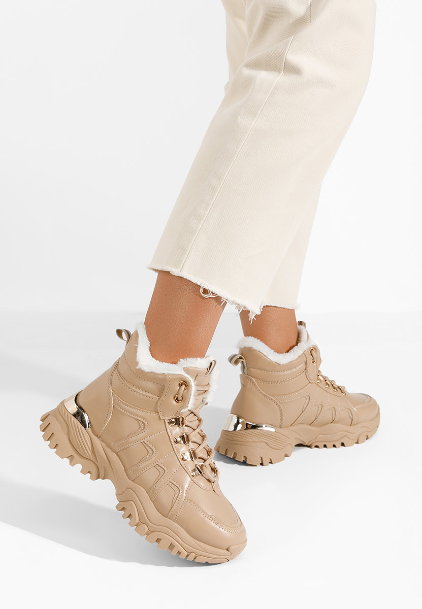 Sneakers donna invernali Vincia cachi