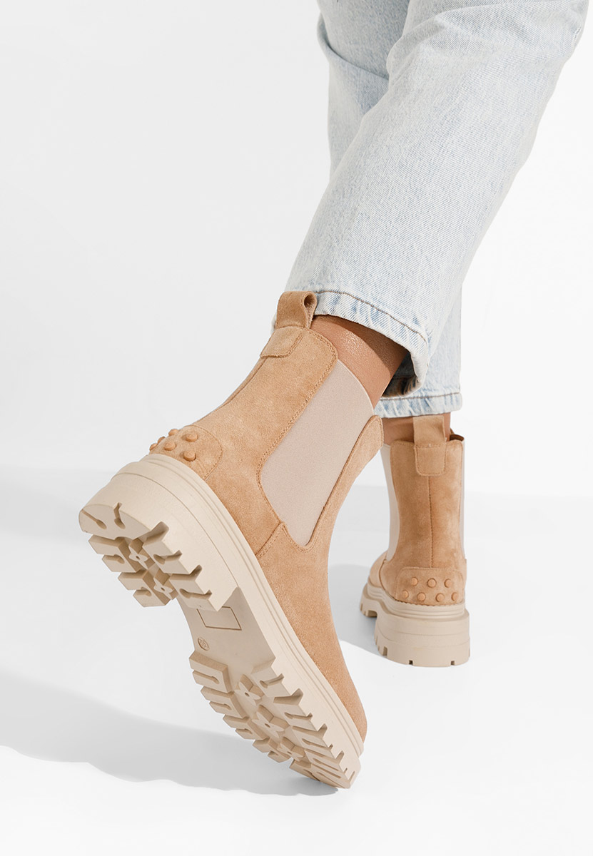 Stivaletto chelsea donna Sallia cachi