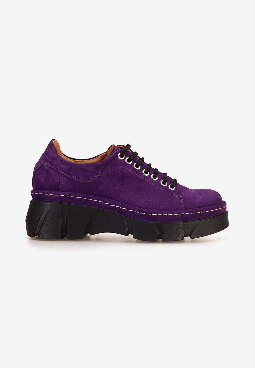 Scarpe basse donna pelle Keresa Viola