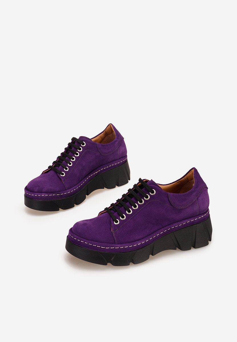 Scarpe basse donna pelle Keresa Viola