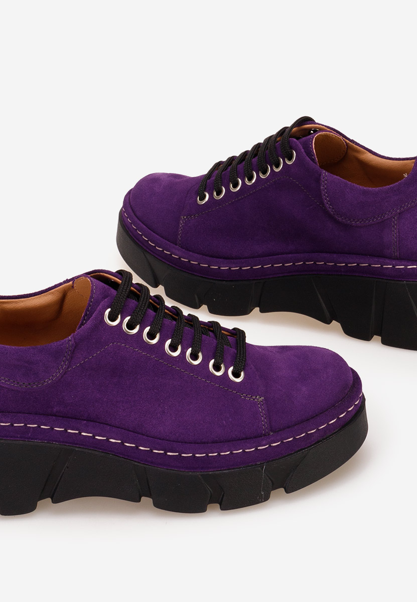 Scarpe basse donna pelle Keresa Viola