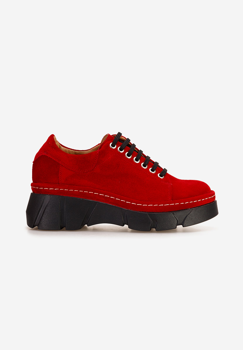 Scarpe basse donna pelle Keresa Rosso