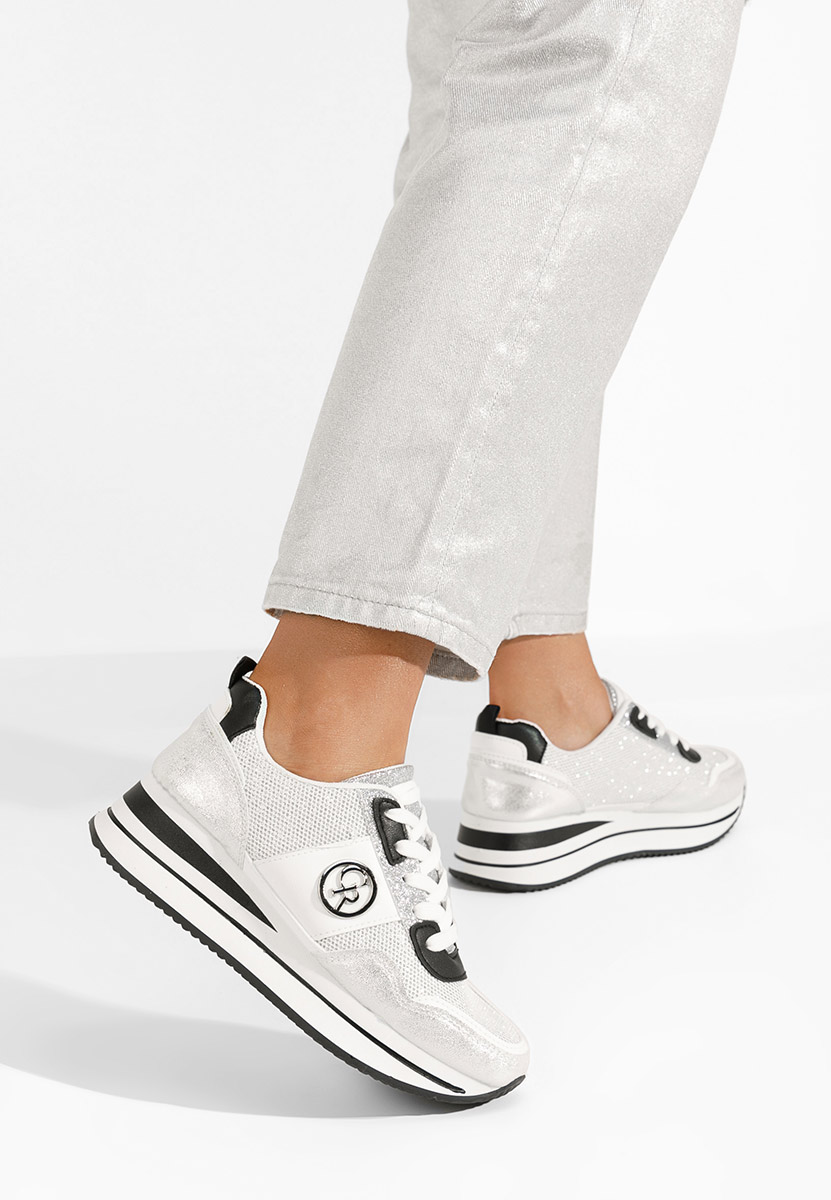 Sneakers con zeppa Zarida argento