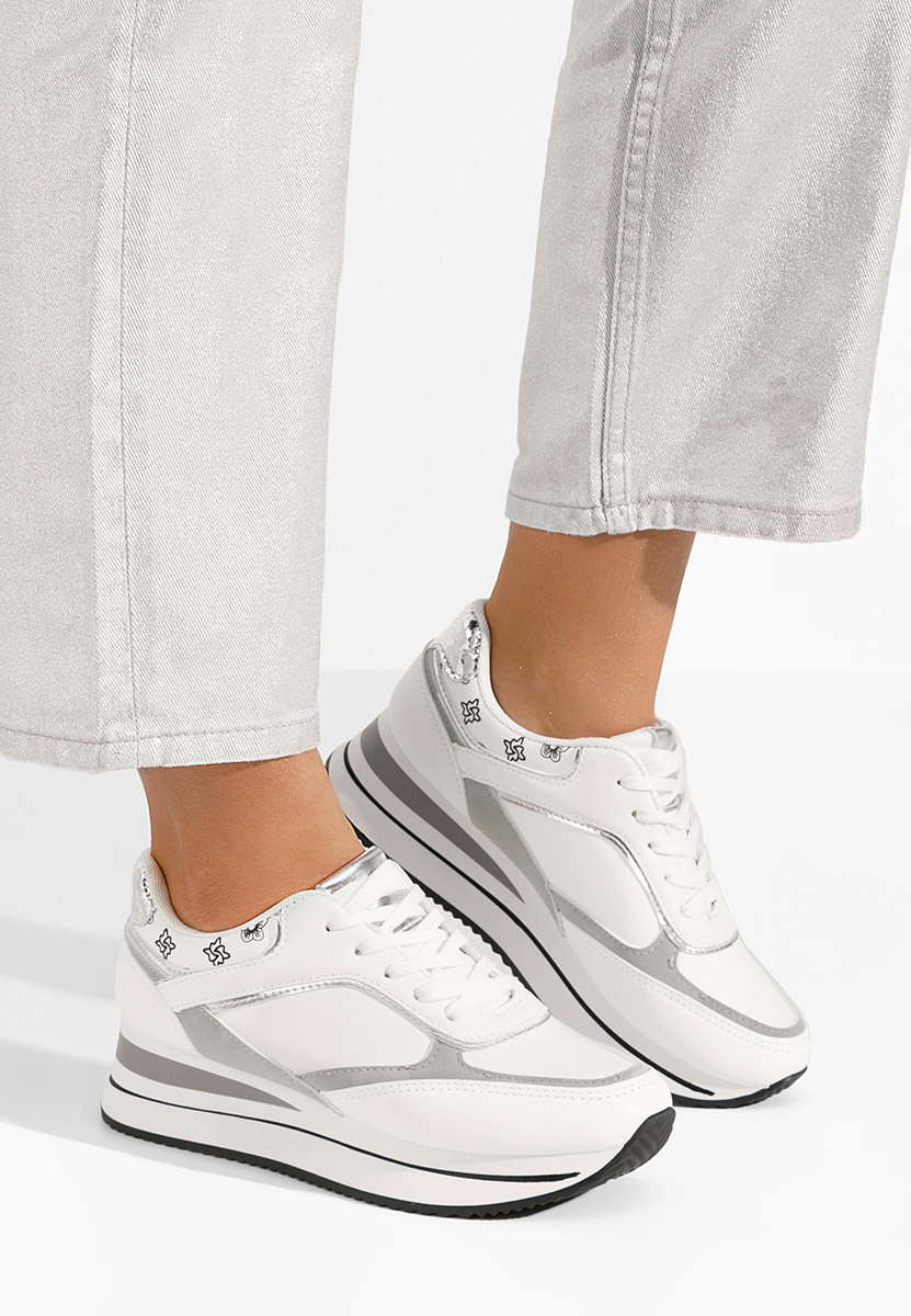 Sneakers con zeppa Aralda bianchi