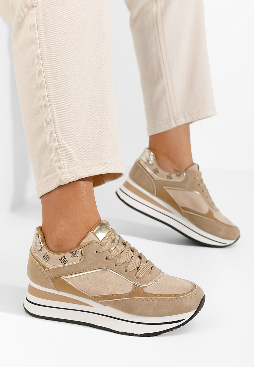 Sneakers con zeppa Aralda cachi