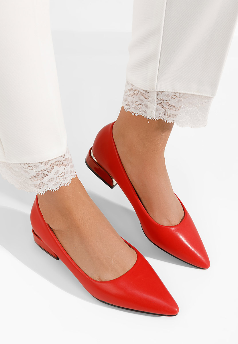 Décolleté tacco basso Bertesa V2 rosso