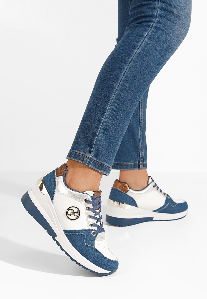 Sneakers con zeppa Elmyra blu marine