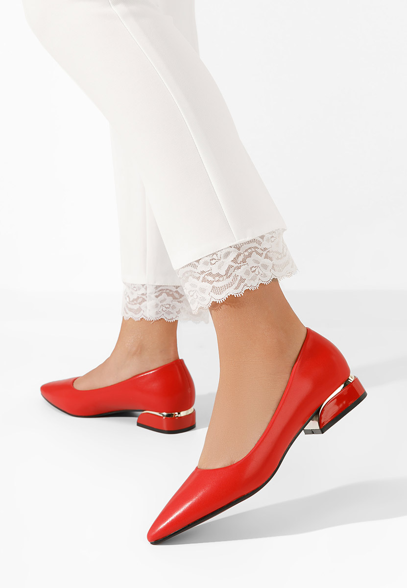Décolleté tacco basso Bertesa V2 rosso