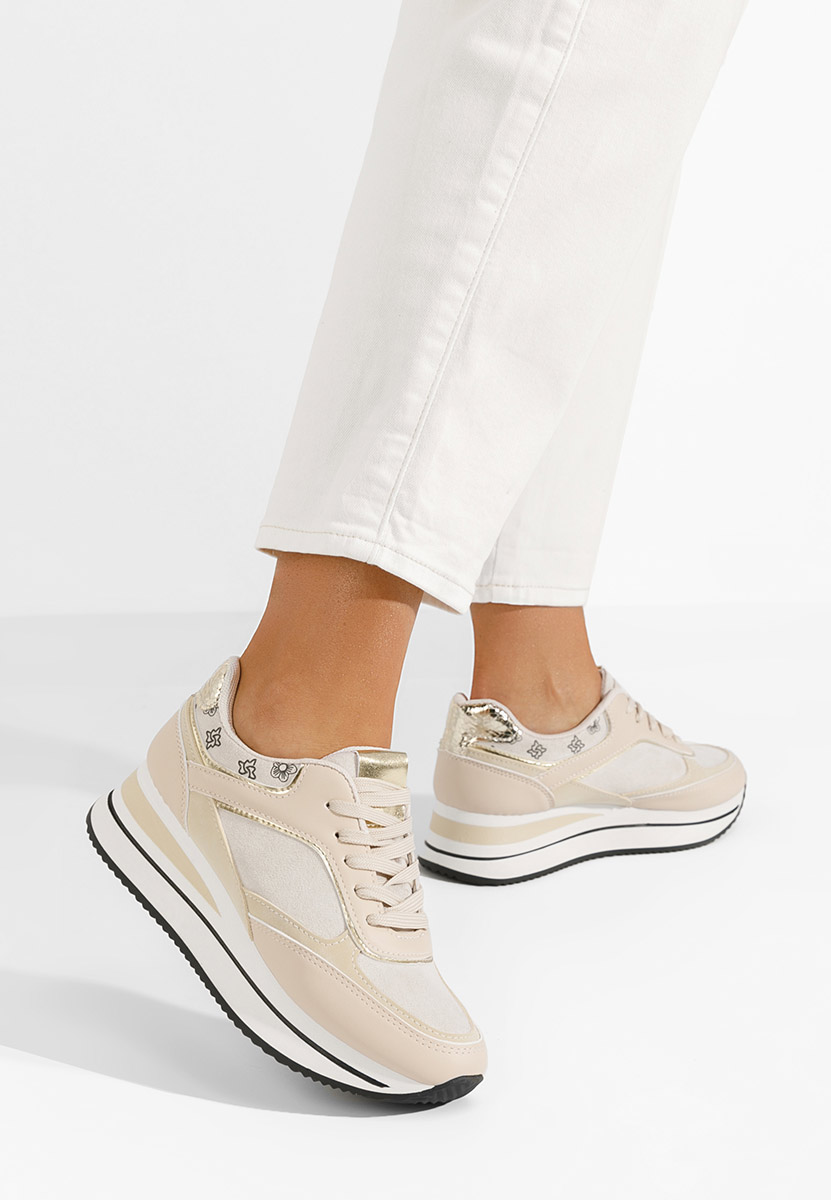 Sneakers con zeppa Aralda beige