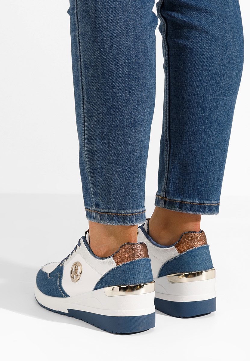 Sneakers con zeppa Elmyra blu marine