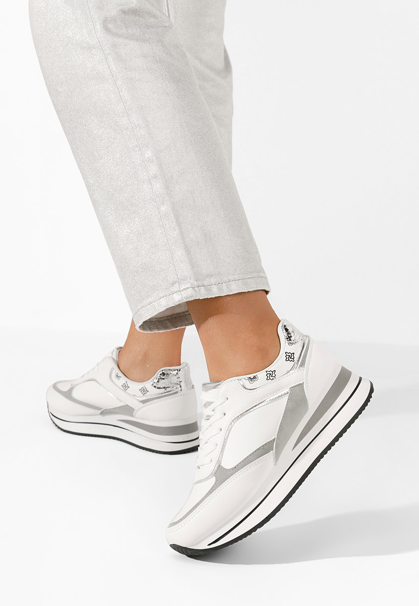 Sneakers con zeppa Aralda bianchi