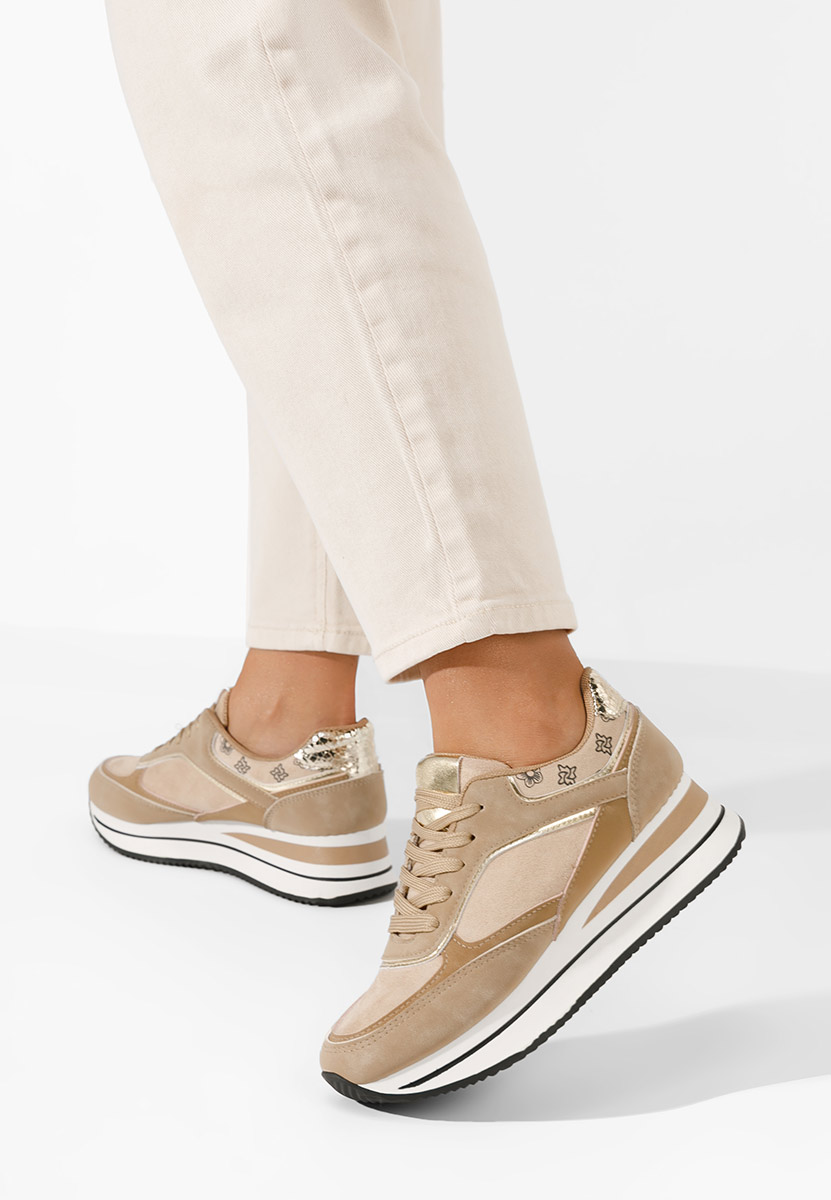 Sneakers con zeppa Aralda cachi