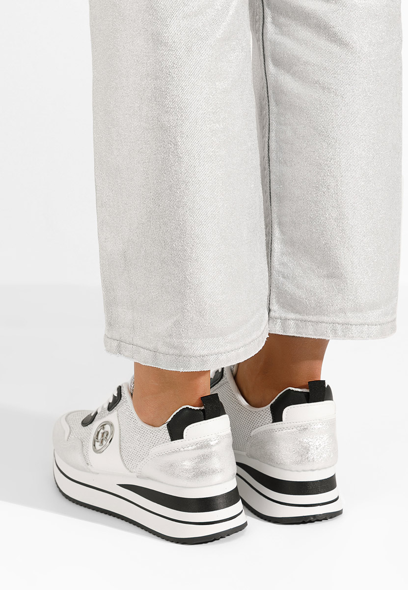 Sneakers con zeppa Zarida argento