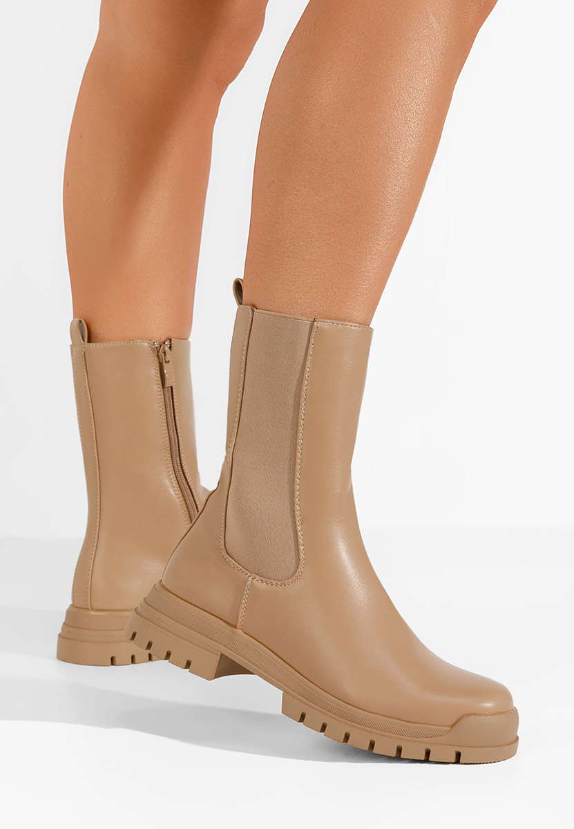 Stivaletto chelsea donna Meryl beige