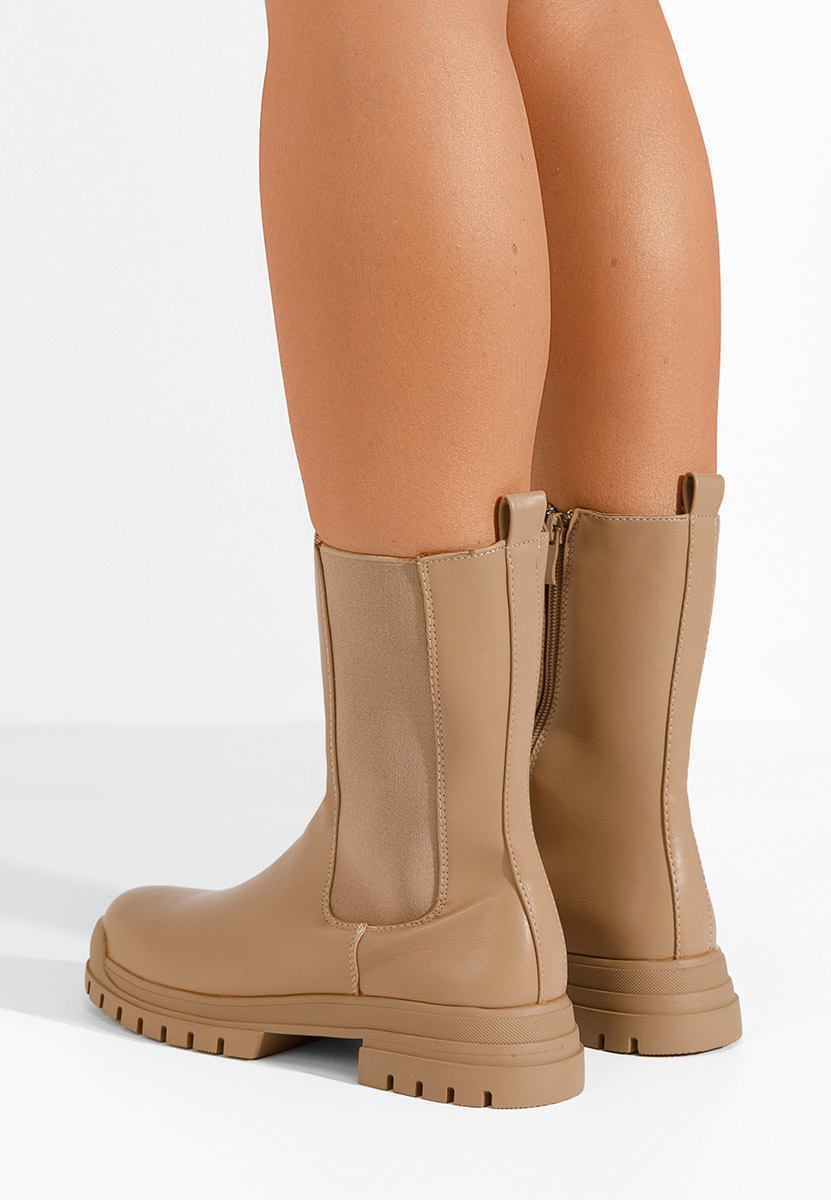 Stivaletto chelsea donna Meryl beige