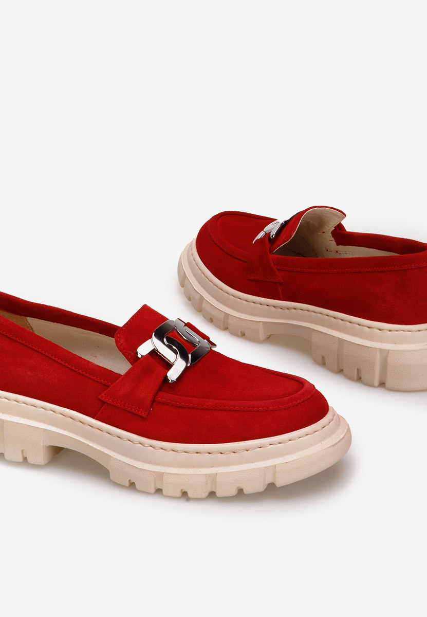 Mocassini pelle Haza V3 rosso