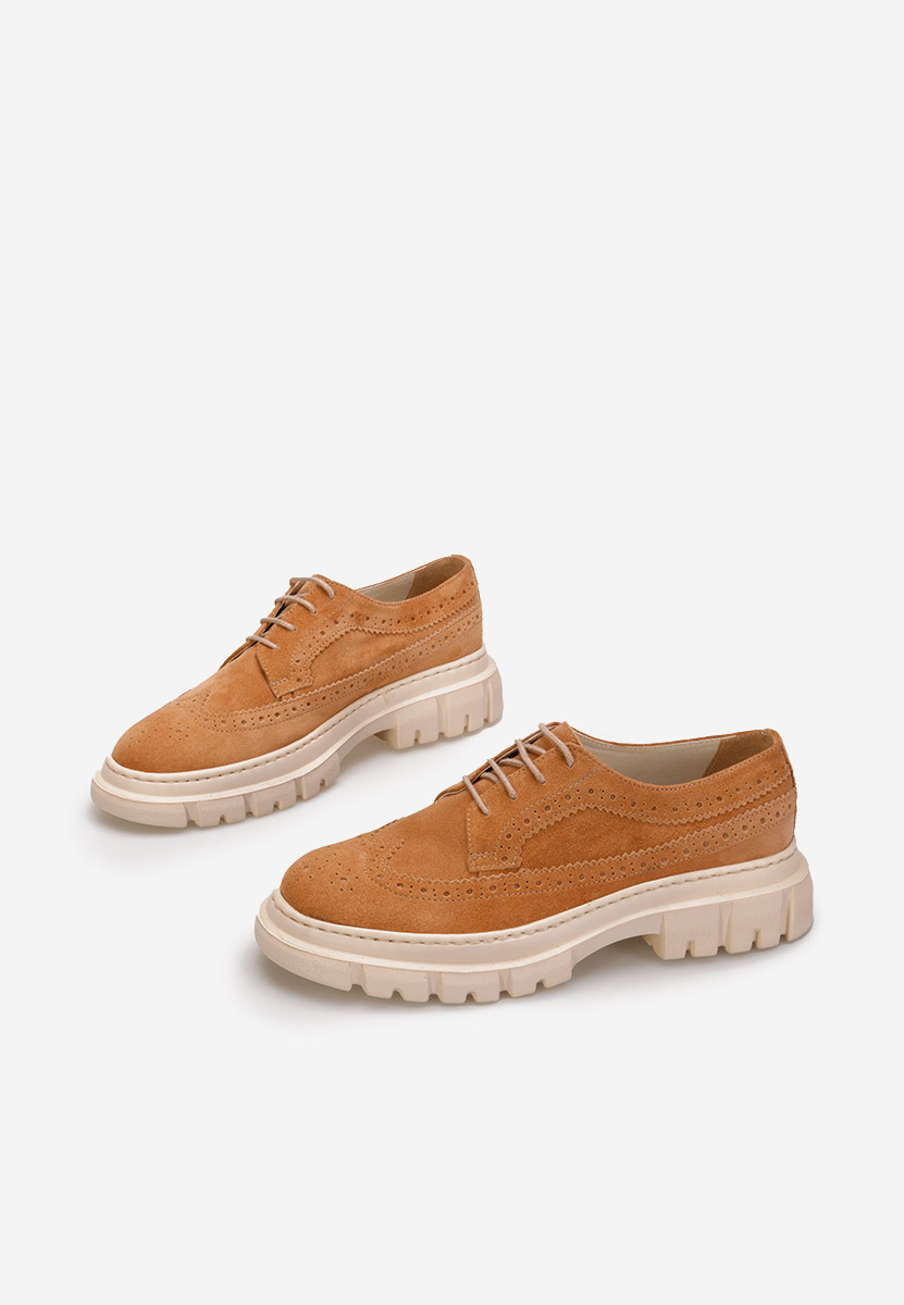 Scarpe brogue donna Henise camel