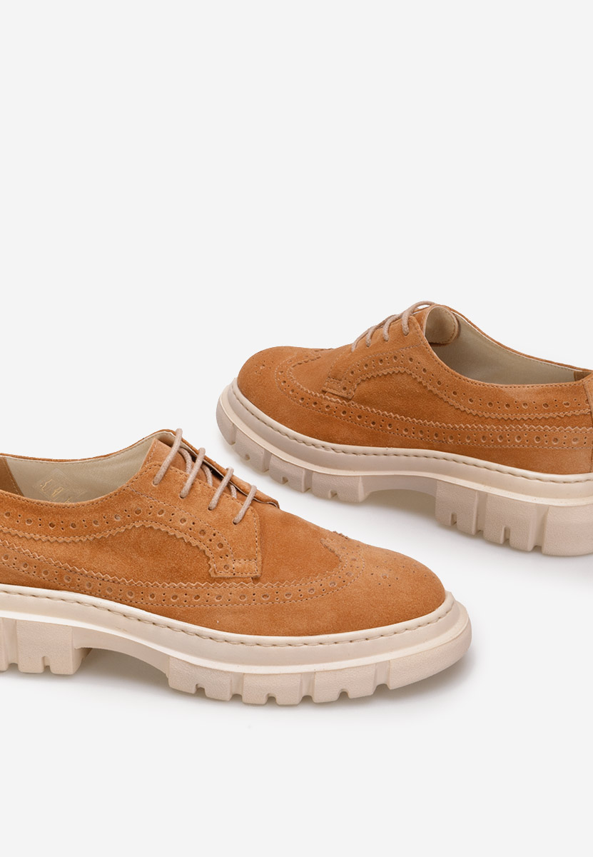 Scarpe brogue donna Henise camel