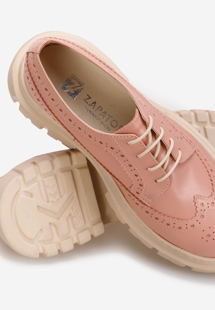 Scarpe brogue donna Henise V3 Rosa