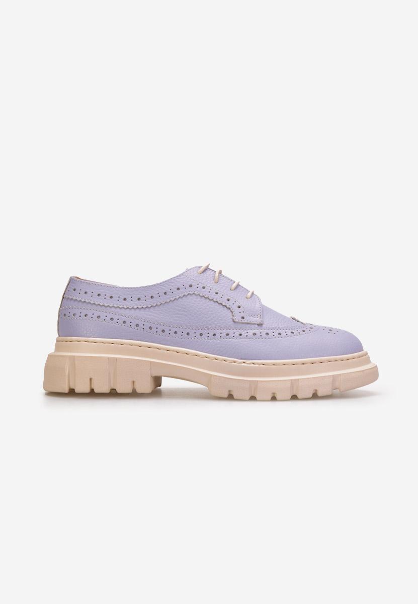 Scarpe brogue donna Henise V4 Viola