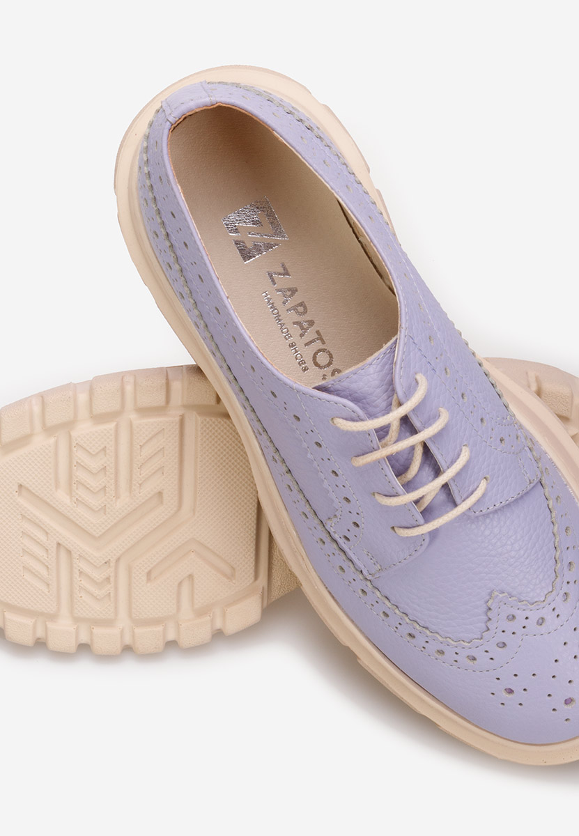 Scarpe brogue donna Henise V4 Viola