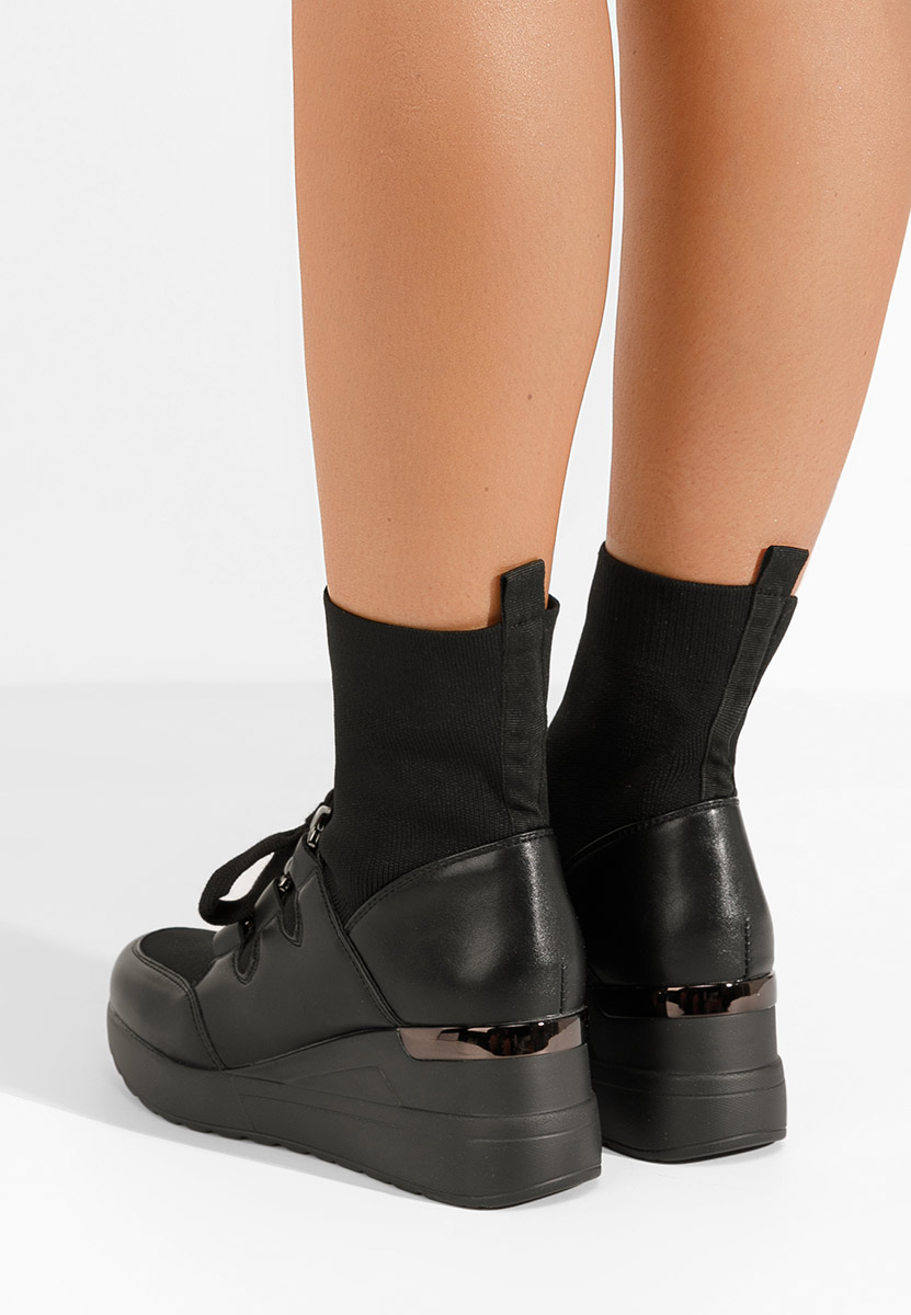 Sneakers con zeppa Tirina nero