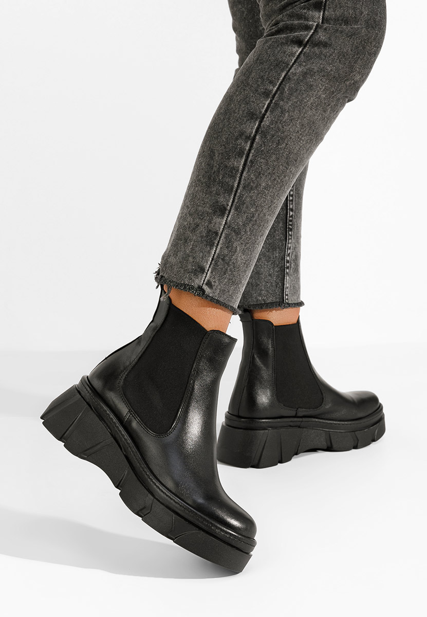 Stivaletto chelsea donna Avelyn Nero