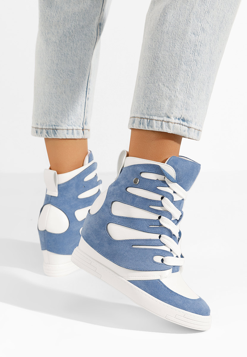 Sneakers con zeppa Kaia blu