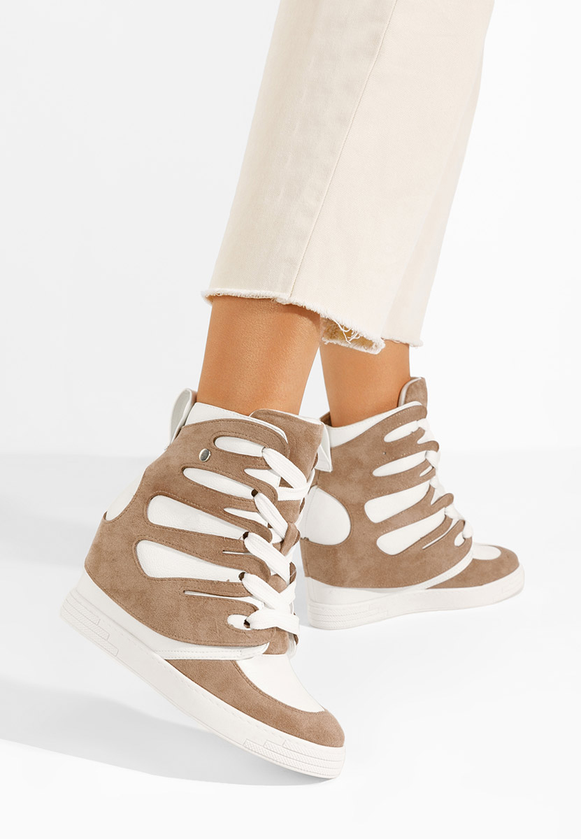 Sneakers con zeppa interna Kaia cachi