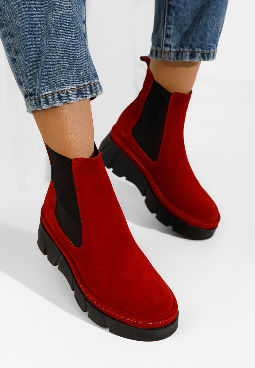 Stivaletto chelsea donna Avelyn V2 Rosso
