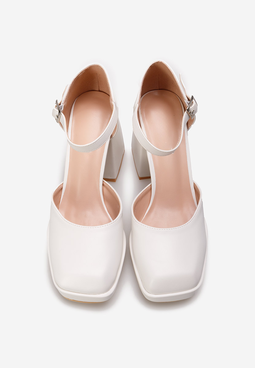 Décolleté tacco largo Monsa bianchi