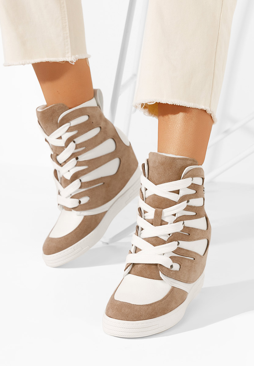 Sneakers con zeppa interna Kaia cachi