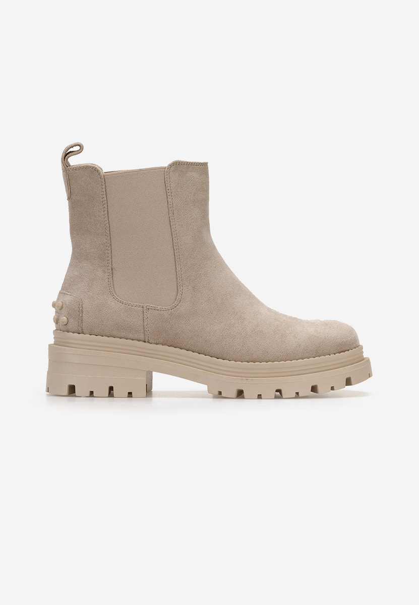 Stivaletto chelsea donna Sallia beige