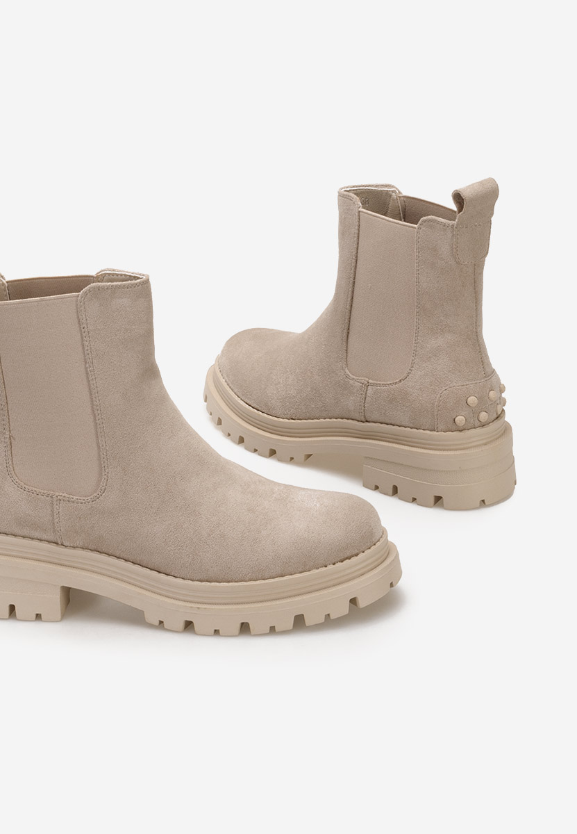 Stivaletto chelsea donna Sallia beige