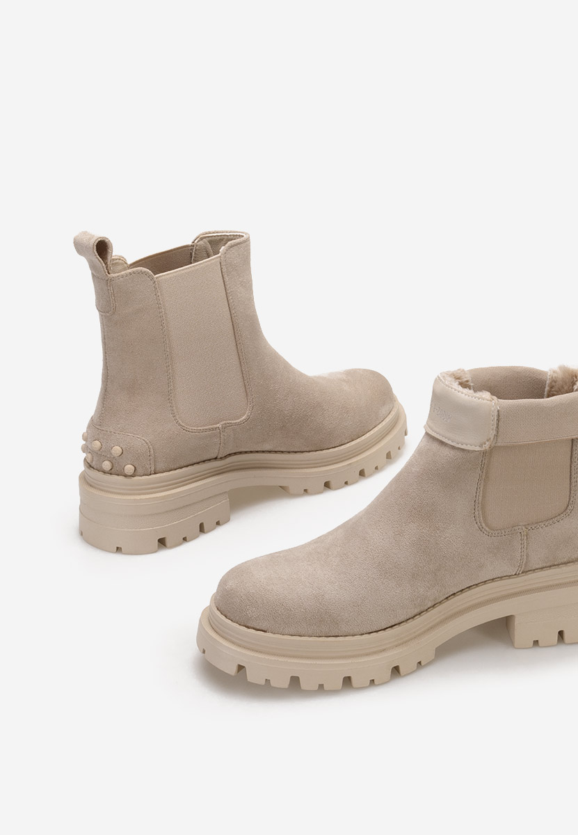 Stivaletto chelsea donna Sallia beige