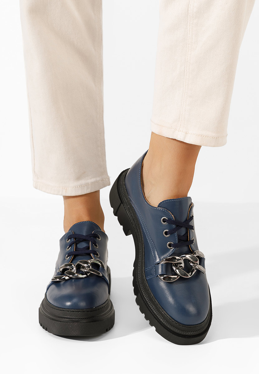 Scarpe basse donna pelle Vorea Blu marine