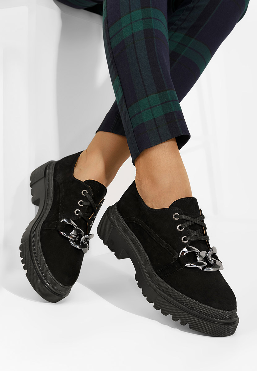 Scarpe basse donna pelle Vorea V2 Nero