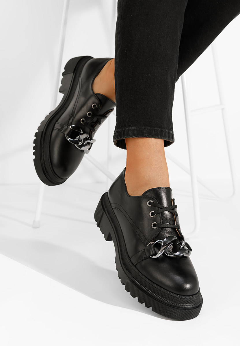 Scarpe basse donna pelle Vorea Nero