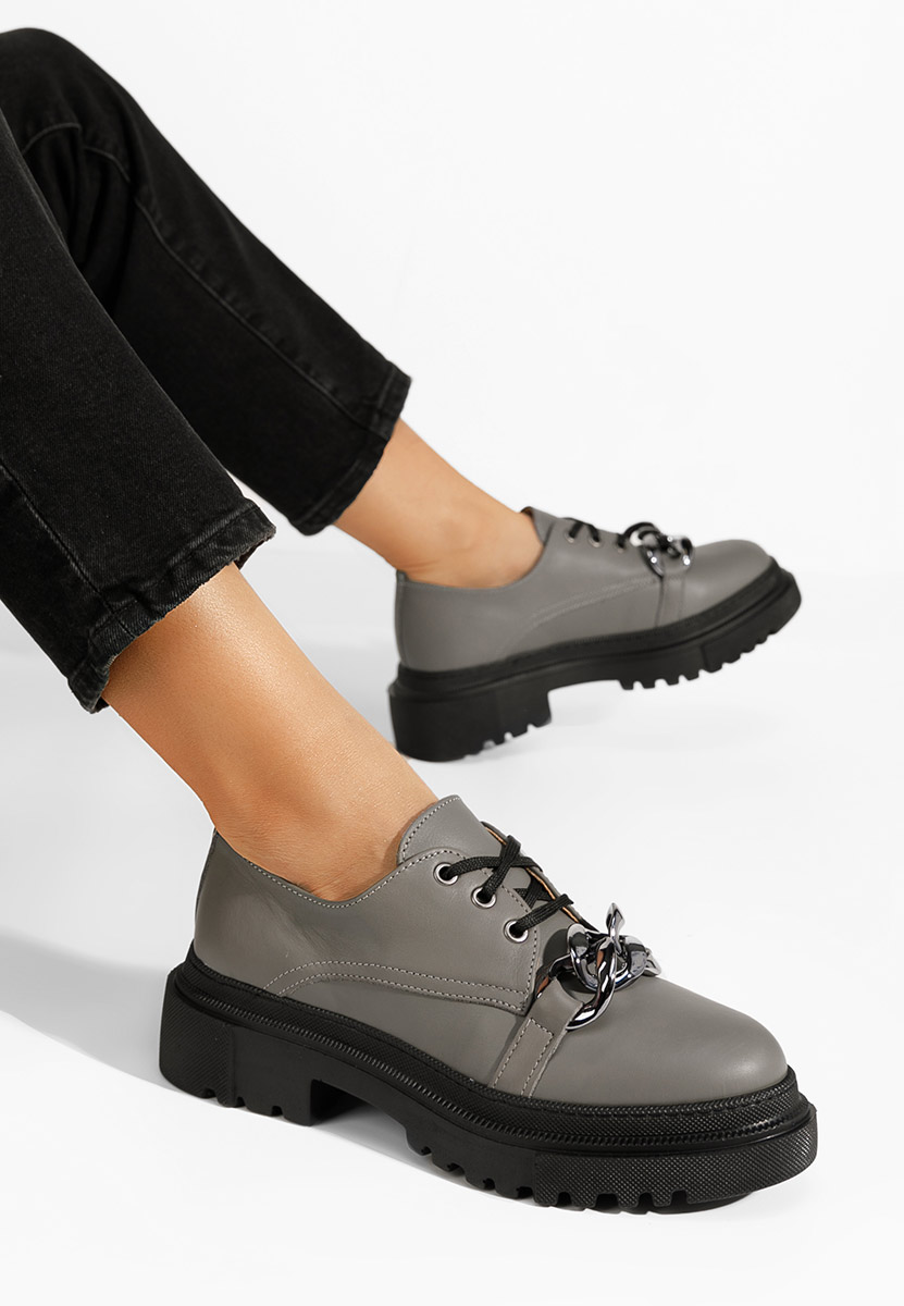 Scarpe basse donna pelle Vorea Grigio