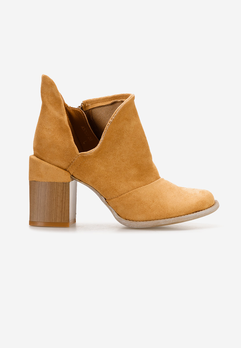 Tronchetti con tacco largo Odeisa Camel