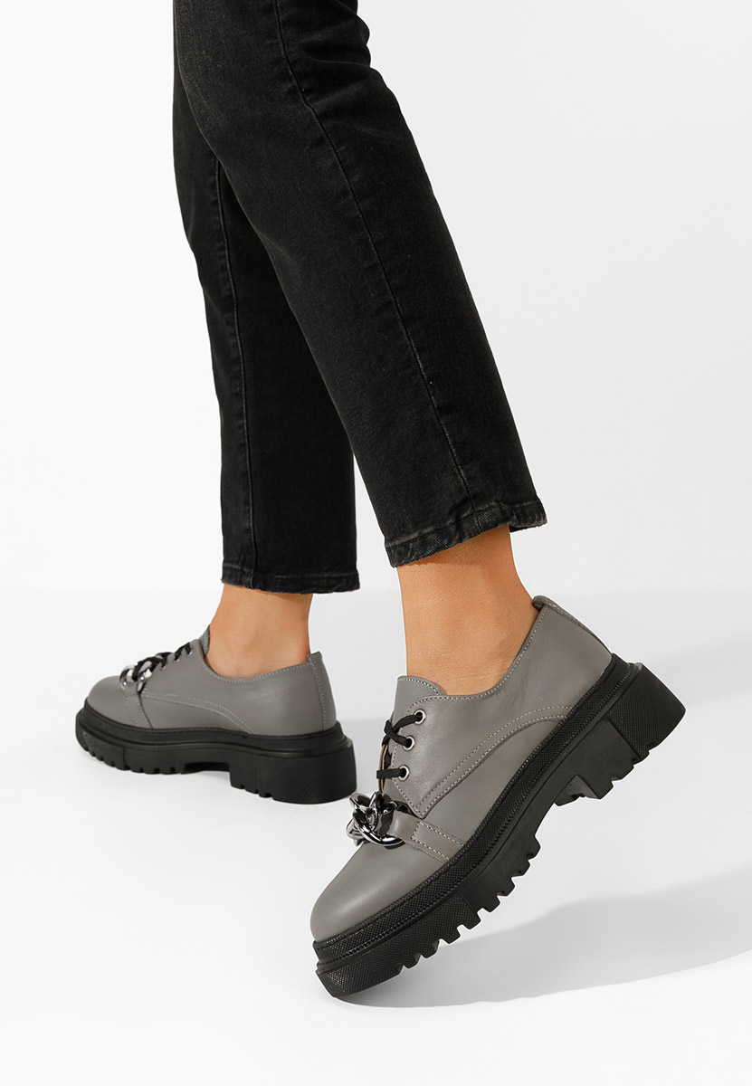 Scarpe basse donna pelle Vorea Grigio