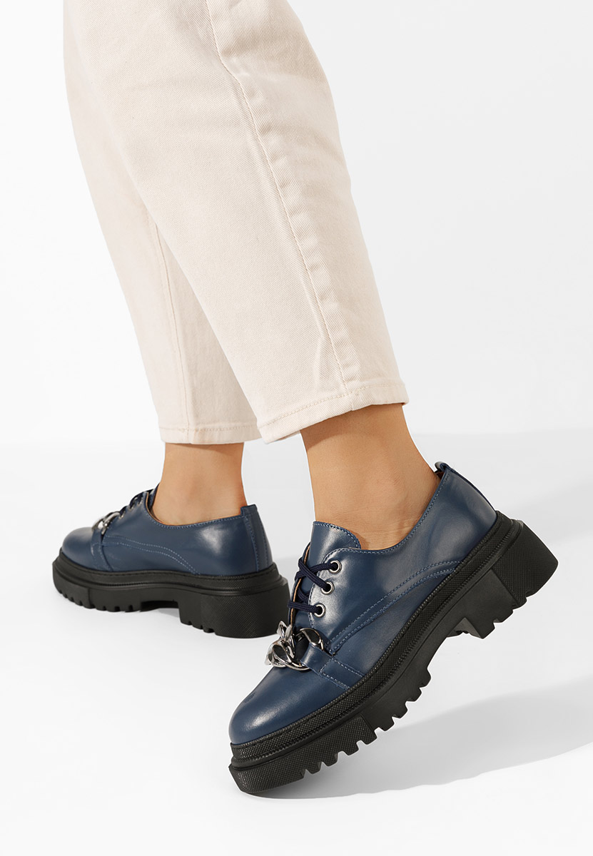 Scarpe basse donna pelle Vorea Blu marine